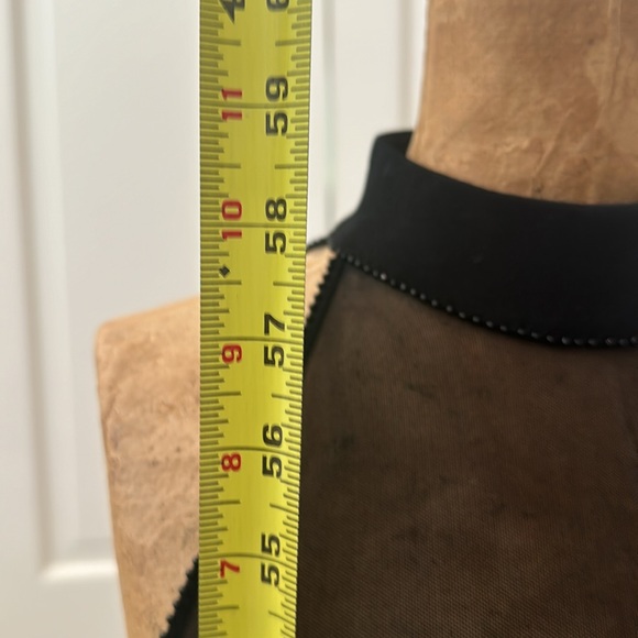 Black knit long formal gown, size 4. Peekaboo inserts, halter. - Picture 8 of 9